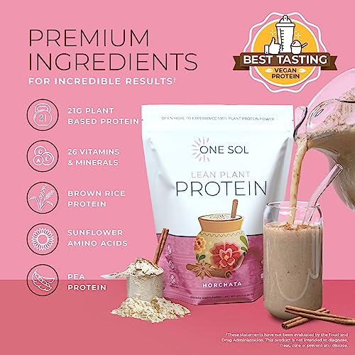 One Sol Lean Plant Protein Powder Horchata, Low Carb, Gluten Free One Sol buy supplements canada