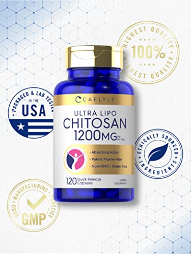Carlyle Chitosan Supplement 1200mg | 120 Quick Release Capsules | Non-GMO Carlyle buy supplements canada