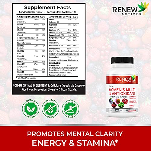 Renew Actives Women's Multi-Vitamin & Antioxidant: Daily Health Supplement for Woman Renew Actives buy supplements canada