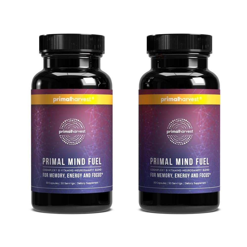 Primal Harvest Brain Supplement, Primal Mind Fuel Brain Booster for Focus, Energy, Clarity, Memory Brain Health 30 Capsules Nootropics Brain Support Supplement for Men and Women (2 Pack (30 Count)) Primal Harvest buy supplements canada