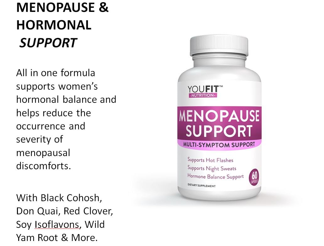 YouFit Nutrition Menopause Relief Capsules for Women - Natural Menopause Supplements for Women - Complete Day and Night Menopause Support - Reduces Hot Flashes, Stress, Night Sweats - 30 Servings YouFit Nutrition buy supplements canada