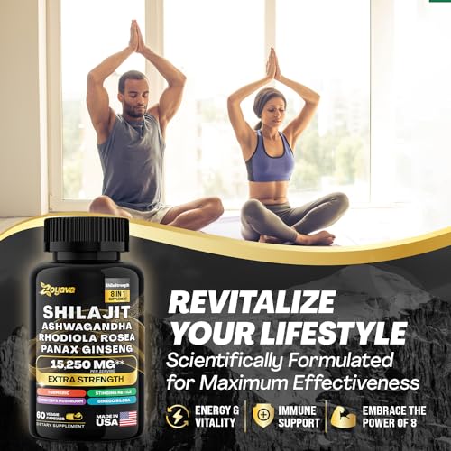 Zoyava Shilajit Pure Himalayan 9000MG,Energy Booster Ashwagandha 2000MG Zoyava buy supplements canada