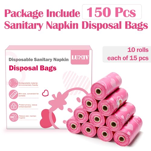 150Pcs Sanitary Napkin Disposal Bags, Luxiv Pink Disposable Sanitary Bag Personal Care Disposal Bags Luxiv buy supplements canada