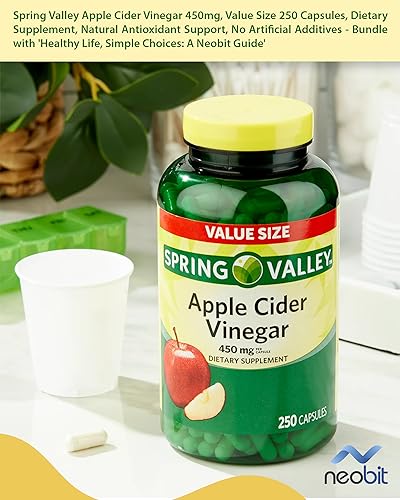 Spring Valley Apple Cider Vinegar 450mg, Value Size 250 Capsules, Dietary Supplement Neobit buy supplements canada