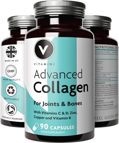 Premium Advanced Collagen Complex for Joint and Bone Health – High Strength Marine Collagen with Vitamin D3, Zinc, and Copper V Vitamini buy supplements canada