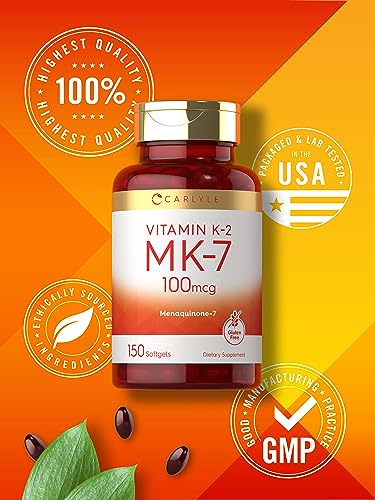 Carlyle Vitamin K2 Supplement 100mcg | K2 MK7 | 150 Softgels | Non-GMO Carlyle buy supplements canada