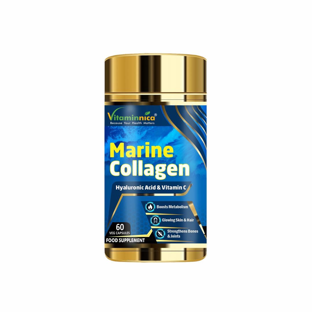 Vitaminnica Marine Collagen Capsules with Hyaluronic Acid & Vitamin C - Skin, Hair, Bones & Joints Vitaminnica Because your Health Matters buy supplements canada