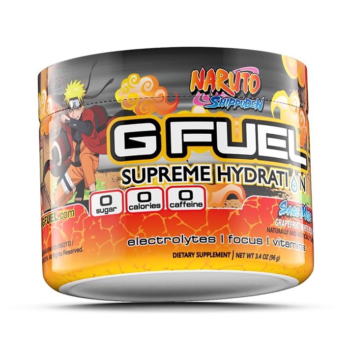 G Fuel Naruto Sage Mode Electrolytes Powder, Water Mix for Hydration, Energy and Focus G fuel buy supplements canada