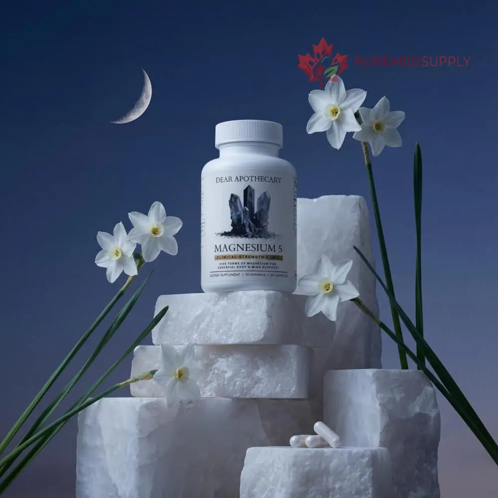 Magnesium Complex Supplement - 5 Forms Citrate Glycinate Malate Oxide Aquamin - Multi Magnesium Blend - High Absorption Chelated - Essential Mineral - Non-GMO Gluten-Free - 60 Capsules Dear Apothecary buy supplements canada