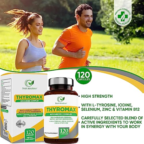 Natures Zest Thyroid Support Supplement for Women & Men - 120 Vegan Capsules Natures Zest buy supplements canada