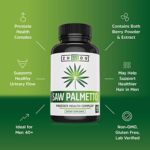 Zhou Nutrition Saw Palmetto Extract 500 mg, Prostate Health, Urinary Tract Support, DHT Zhou Nutrition buy supplements canada