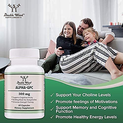 Alpha GPC Choline 600mg Capsules - Brain Support Supplement for Focus, Memory Double Wood Supplements buy supplements canada