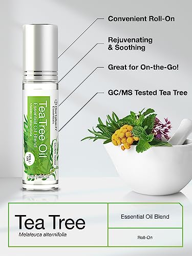 Horbaach Tea Tree Essential Oil Roll On Blend | .33 fl oz (Pack of 2) | Roller for Skin Horbäach buy supplements canada