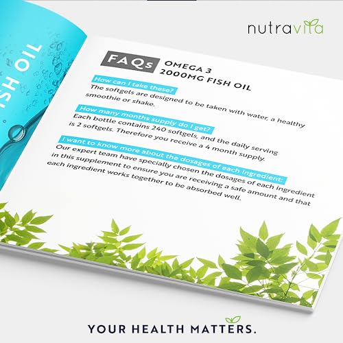 Omega 3 2000mg with 660mg EPA & 440mg DHA per Serving - 240 Softgel Capsules Nutravita buy supplements canada