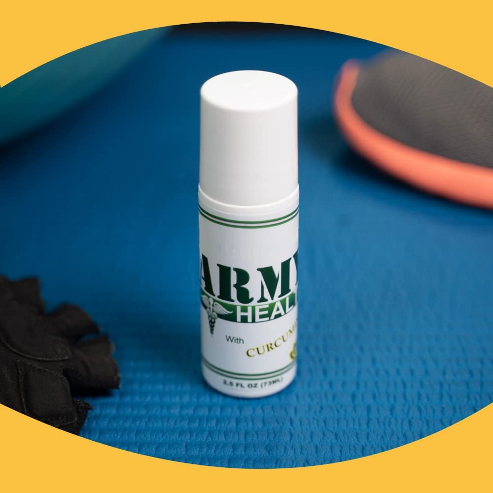 ARMY HEALTH Roll On 100% Natural Turmeric Curcumin - Pain Reliever - Inflammation - Headache - Backache - Joint and Muscle Pain 2.5 Oz ARMY HEALTH buy supplements canada