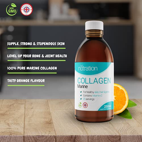 Marine Collagen Liquid | 25 x 10ml Servings | Liquid Collagen Drink for Women and Men | Pure Marine Collagen for Strong Bones & Joints Nutration buy supplements canada