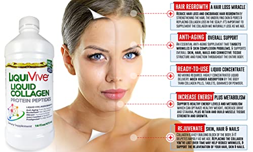 LiquiVive Liquid Collagen Protein Peptides Concentrate | Pure Hydrolyzed Super Multi Collagen Life Miracle buy supplements canada