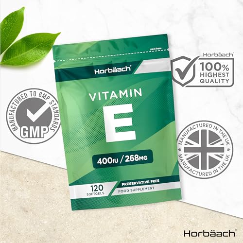 Vitamin E Capsules 400iu | 120 Count | High Strength Vitamin E as DL-a-Tocopheryl Horbäach buy supplements canada