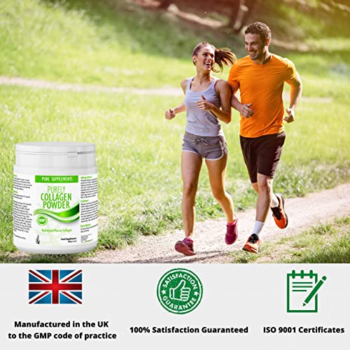 Collagen Powder Marine Supplement | Hydrolyzed Protein peptides with Hyaluronic Acid Vitamin C Biotin etc for Women Men Pure Food Supplements buy supplements canada