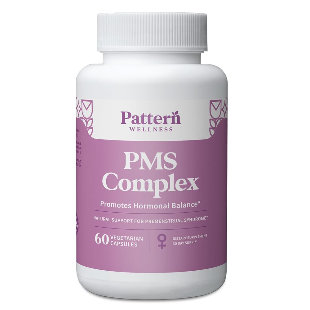 Pattern Wellness PMS Complex – Monthly Cycle Wellness Support – with Vitamin B6, Magnesium & Herbal Extracts – 60 Vegan Capsules Pattern Wellness buy supplements canada