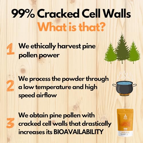 HYBRID HERBS - PINE POLLEN | 99% Cracked Cell Wall Powder | Highly Bioavailable Hybrid Herbs buy supplements canada