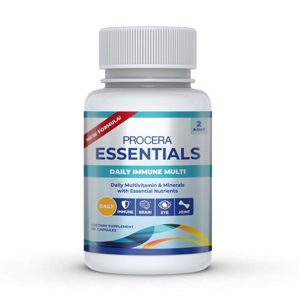Procera Essentials Daily Immune Multivitamin - 19 Essential Vitamins, Minerals & Antioxidants - Eye, Heart & Brain Health Procera buy supplements canada
