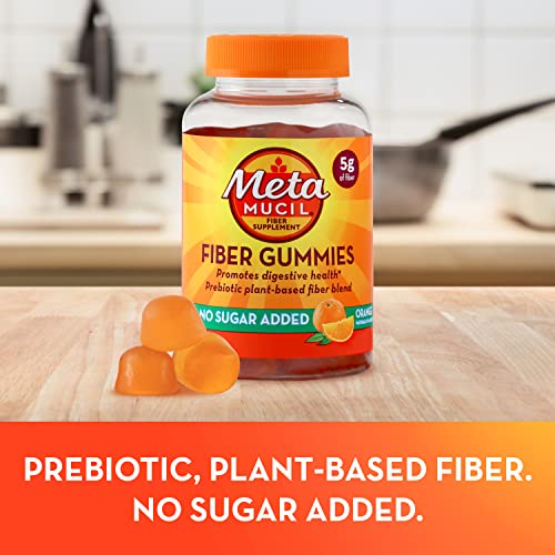 Metamucil Daily Fiber Gummies, Orange Flavored, No Sugar Added, 5g Prebiotic Plant Metamucil buy supplements canada