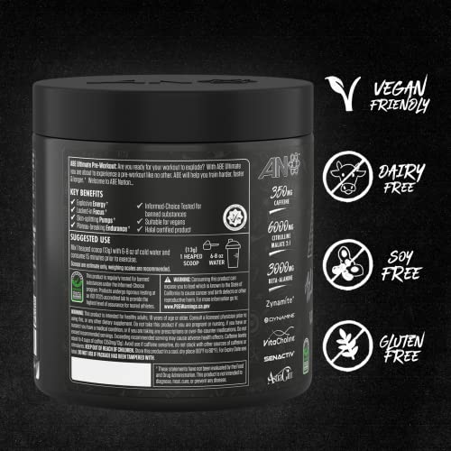 ABE Pre Workout Powder - All Black Everything Pre Workout Energy Drink with Citrulline ABE all black everything buy supplements canada