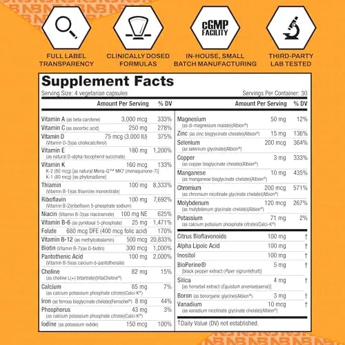 NutraBio Multisport for Men - Mens MultiVitamin - 33 Vitamins, Minerals, Micronutrients - Rich in Antioxidants NutraBio buy supplements canada