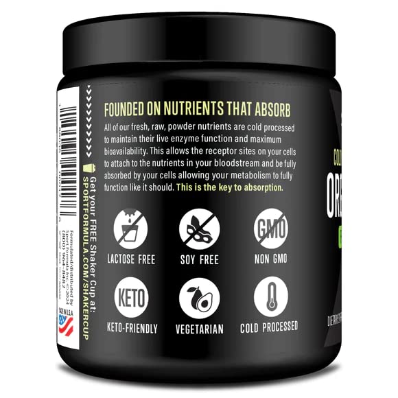 Sport Formula 99 Organic Greens Superfood Powder, Cold Pressed Vegan and Keto Powder, Non-GMO, Low Calorie Daily Green Juice Powder Sport Formula 99 buy supplements canada