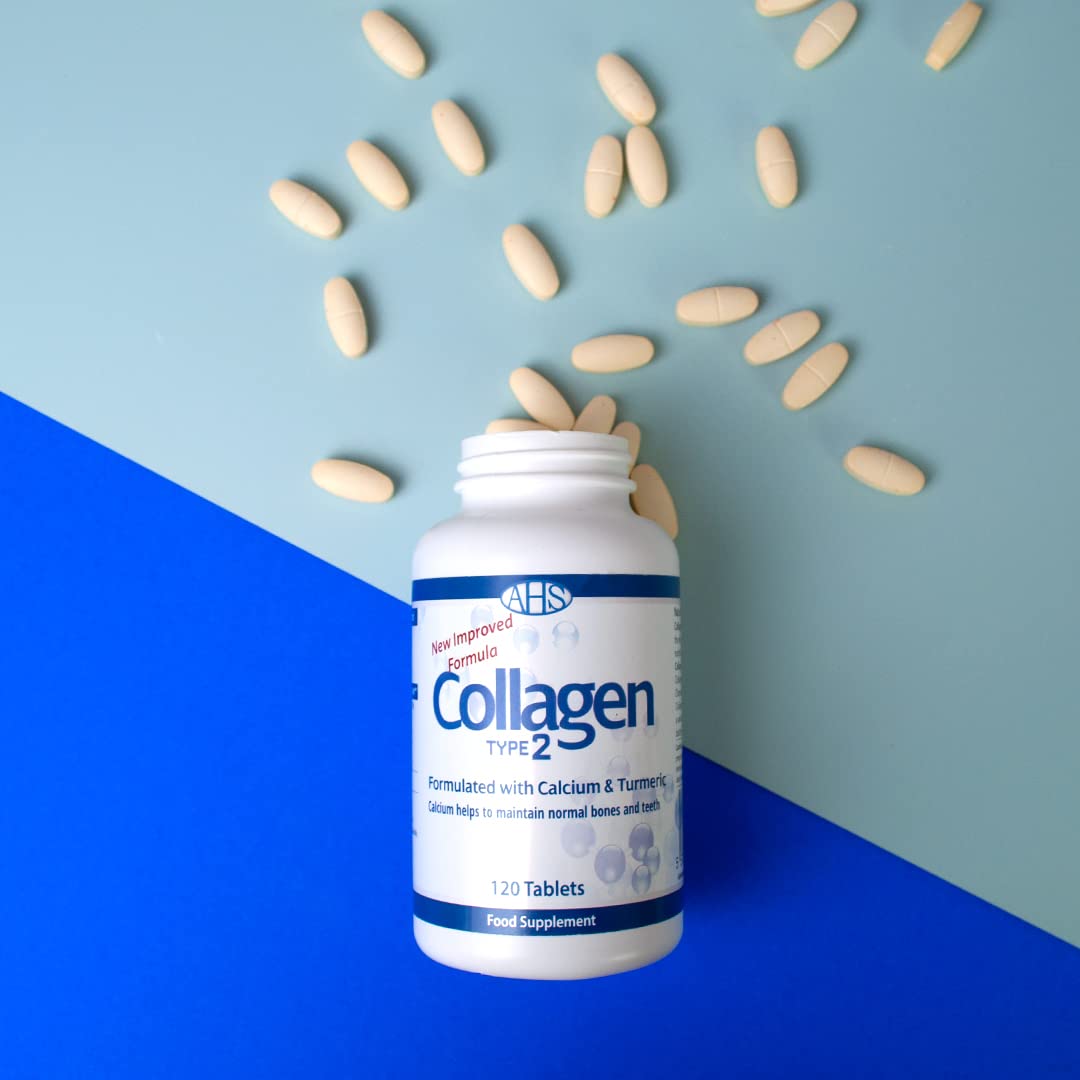 AHS Collagen Type 2 120 Tablets - 4500MG Per Day - Formulated with Calcium and Turmeric AHS buy supplements canada