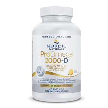 Nordic Naturals ProOmega 2000-D, Lemon Flavor - 120 Soft Gels - 2150 mg Omega-3 + 1000 IU D3 - Ultra High-Potency Fish Oil - EPA & DHA - Brain, Heart, & Immune Health - Non-GMO - 60 Servings Nordic Naturals buy supplements canada