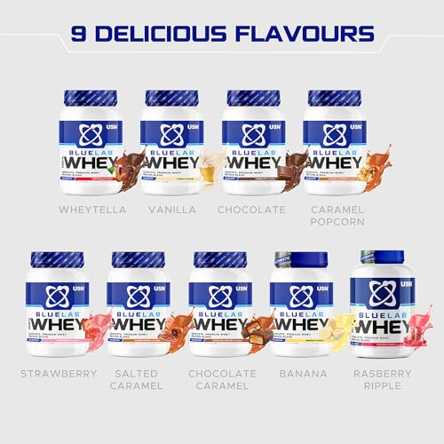 USN Blue Lab Whey Protein Powder: Chocolate Caramel - Whey Protein 2kg - Post-Workout USN buy supplements canada