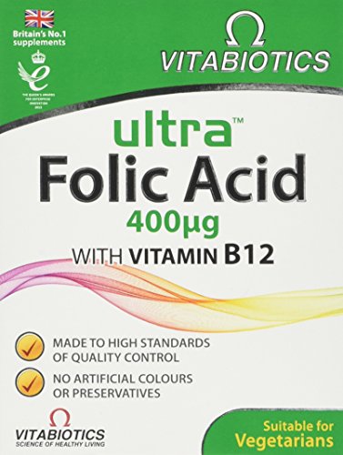 Vitabiotics Ultra Folic Acid Tablets 400 mcg Vitamin B9 with Vitamin B12-60 Tablets Vitabiotics Ultra buy supplements canada