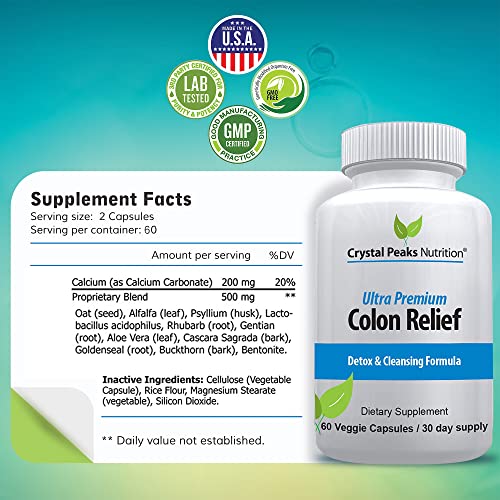 CRYSTAL PEAKS NUTRITION Natural Colon Cleanser Capsules for Constipation Relief CRYSTAL PEAKS NUTRITION buy supplements canada