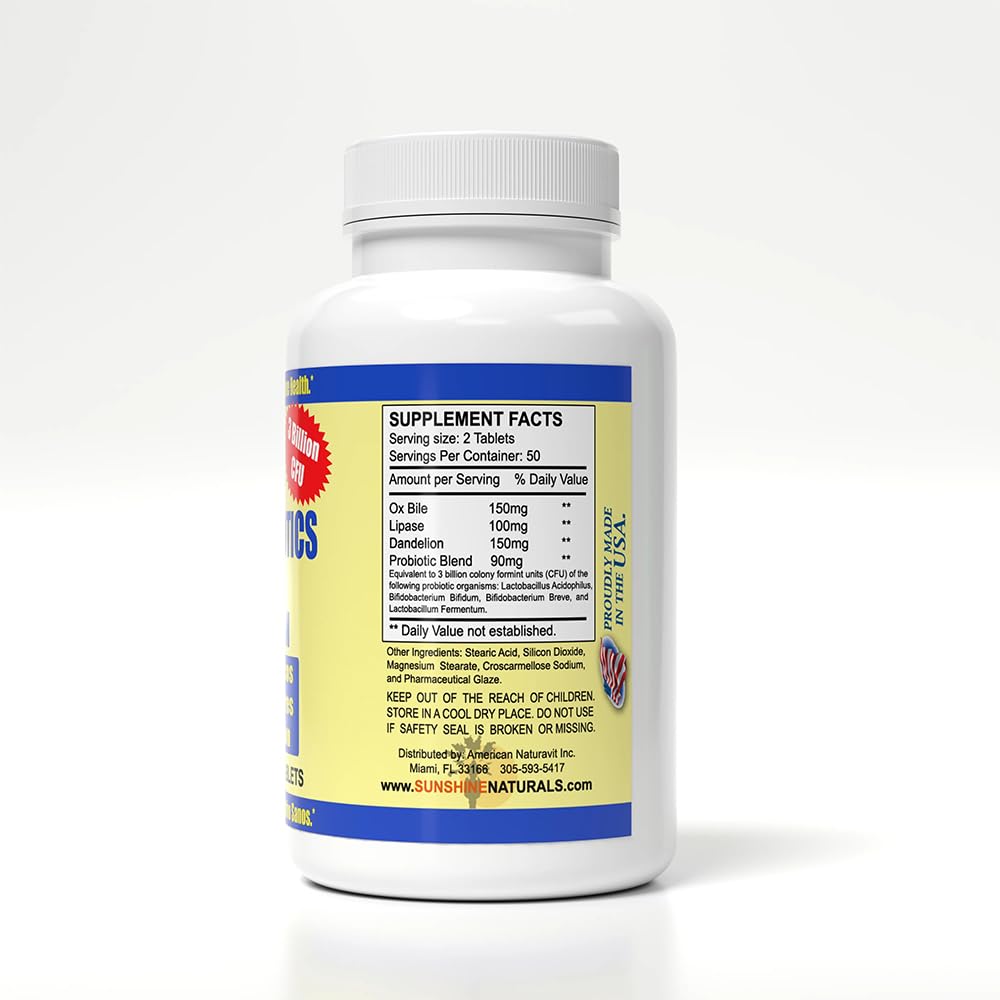 Sunshine Naturals Super Probiotics Supplement. Improves Digestion, Gut Health, Immune System Support, and Healthy Bowel Function. Promotes Healthy Flora. 100 Capsules. Sunshine Naturals buy supplements canada