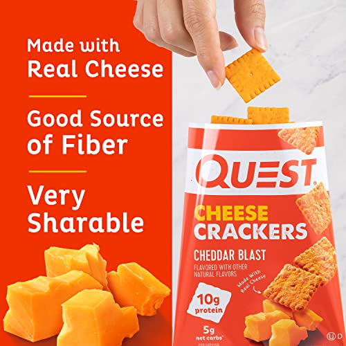 Quest Nutrition Cheese Crackers, Cheddar Blast, High Protein, Low Carb, Made with Real Cheese Quest Nutrition buy supplements canada