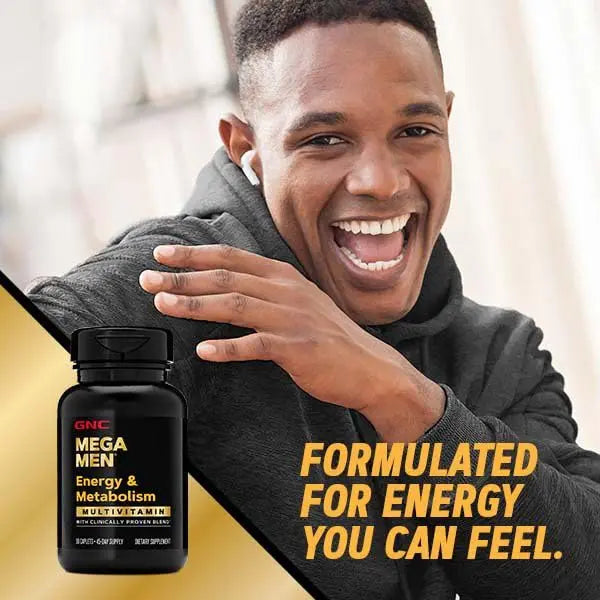 GNC Mega Men Energy & Metabolism Multivitamin | Antioxidants and Increased Calorie Burning | 180 Count GNC buy supplements canada