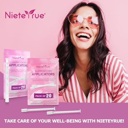 Nieteyrue 20-Packs Suppository Applicators for Women, Disposable, Individually Wrapped Nieteyrue buy supplements canada