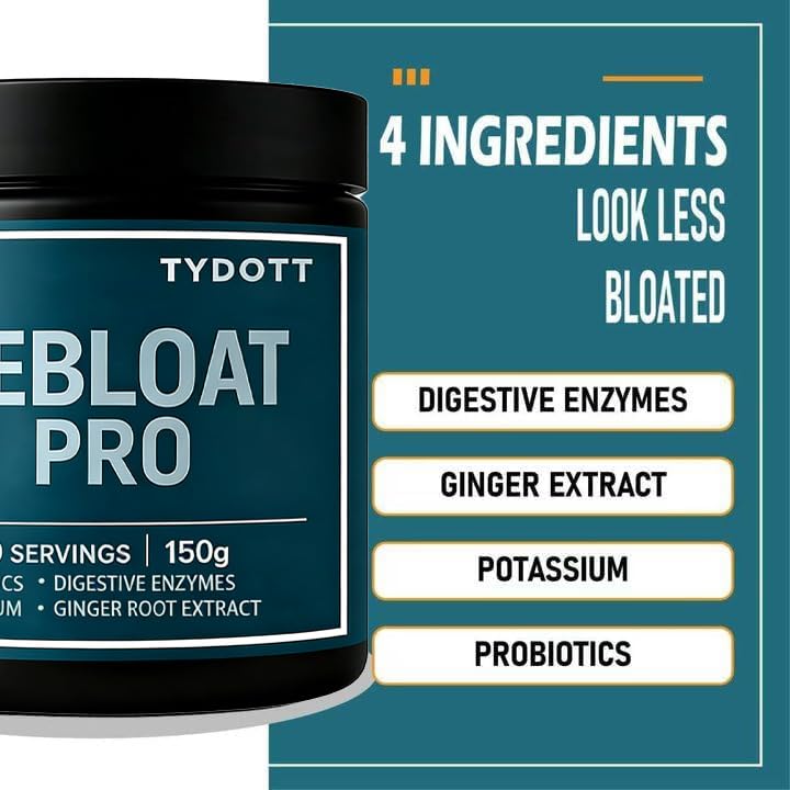 TYDOTT Debloat Pro, Contains Probiotics and Digestive Enzymes to Relieve Bloating, Supports Gut Health, Nutrient Absorption, and Stomach Comfort to Support Digestive Health AZX buy supplements canada