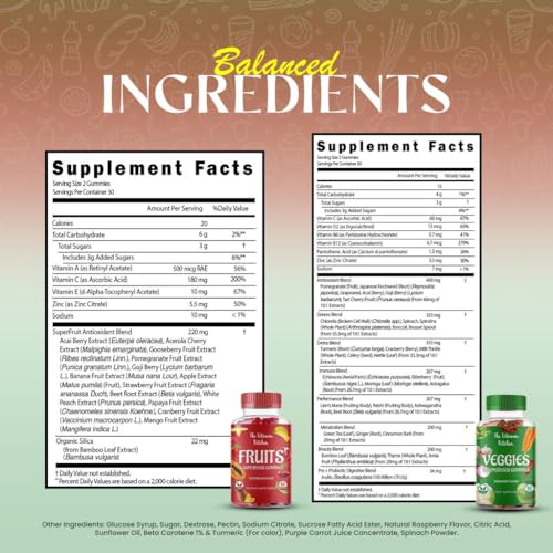 The Vitamin Kitchen Fruit and Veggies Gummies-120 Chews 60 Super Fruits The Vitamin Kitchen buy supplements canada