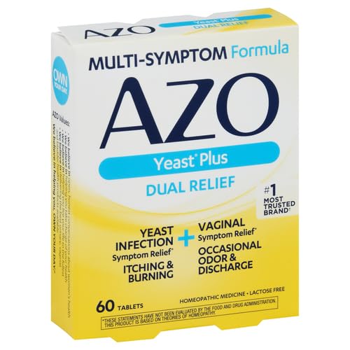 AZO Yeast Plus Dual Relief Tablets, Yeast Infection and Vaginal Symptom Relief, Relieves Itching & Burning AZO buy supplements canada