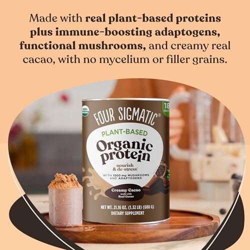 Four Sigmatic Organic Plant-Based Protein Powder Creamy Cacao Protein with Lion’s Mane Four Sigmatic buy supplements canada