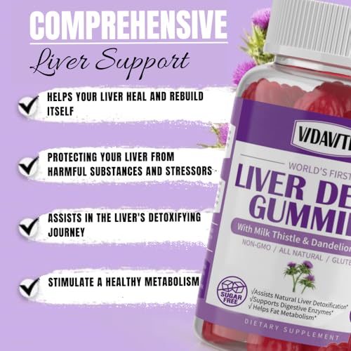 VIDAVITE Sugar-Free Liver Cleanse Detox & Repair Gummies — 1500mg Silymarin Milk VIDAVITE buy supplements canada