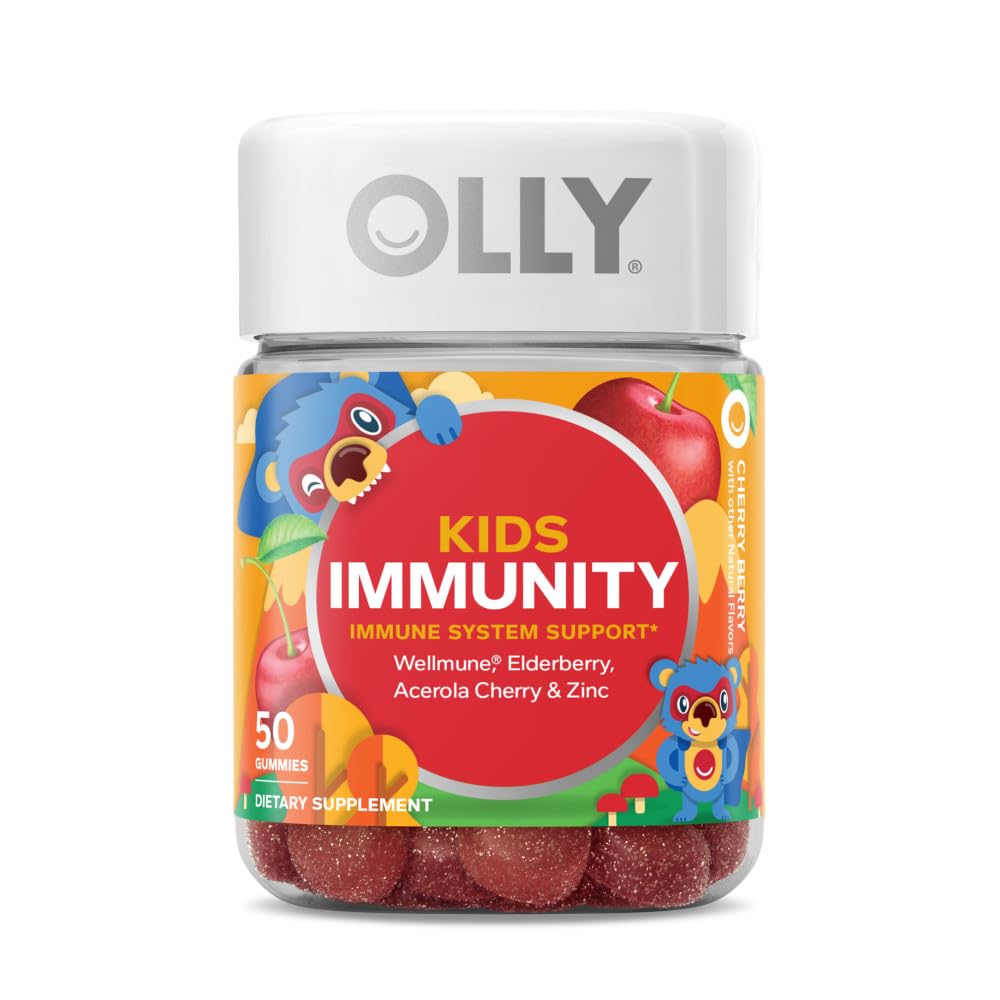 OLLY Kids Immunity Gummy, Immune Support, Wellmune, Elderberry, Vitamin C, Zinc & Kids Multivitamin Gummy Worms, Overall Health and Immune Support, Vitamins and Minerals A, C, D OLLY buy supplements canada