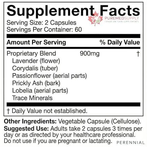 Perennial Nervana – Herbal Nerve Support for Tingling, Burning & Numbness Relief – Promotes Calm Focus & Stress Resilience – Non-Drowsy Mood Balance – 120ct* Perennial buy supplements canada
