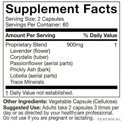 Perennial Nervana – Herbal Nerve Support for Tingling, Burning & Numbness Relief – Promotes Calm Focus & Stress Resilience – Non-Drowsy Mood Balance – 120ct* Perennial buy supplements canada