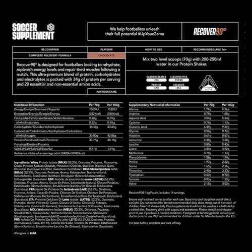 Soccer Supplement Recover90®, Complete Recovery Shake - 31grams of Whey Protein Isolate SOCCER SUPPLEMENT buy supplements canada