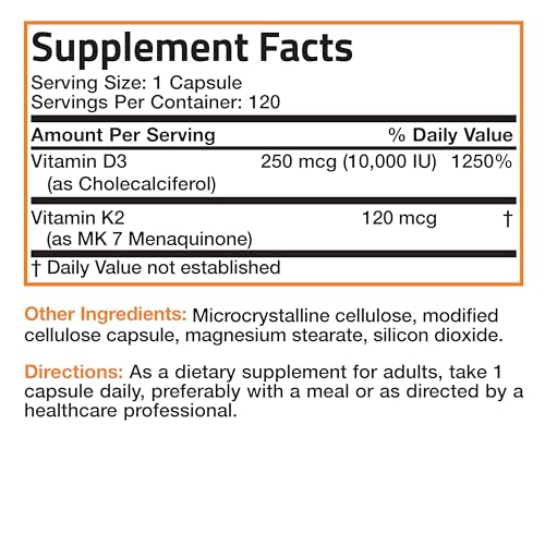Bronson Vitamin K2 (MK7) with D3 Extra Strength Supplement Bone and Heart Health Non Bronson buy supplements canada