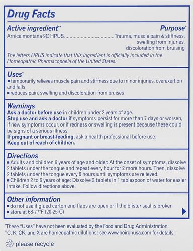 Boiron Arnicare Tablets for Pain Relief from Muscle Pain, Joint Soreness, Swelling from Injury or Bruises Boiron buy supplements canada